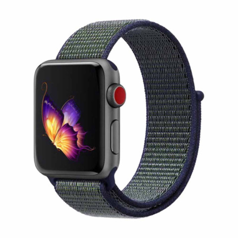 Ремешок Nylon loop для Apple Watch 38/40/41mm Midnight green